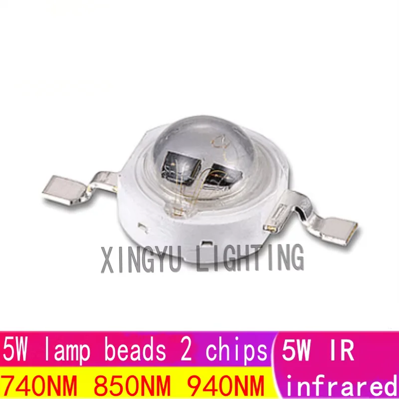 2PCS 5W high power LED infrared IR emission LED lamp beads 730nm 850nm 940nm high brightness Epistar dual core copper bracket
2PCS 5W high power LED infrared IR emission LED lamp beads 730nm 850nm 940nm high brightness Epistar dual core copper bracket