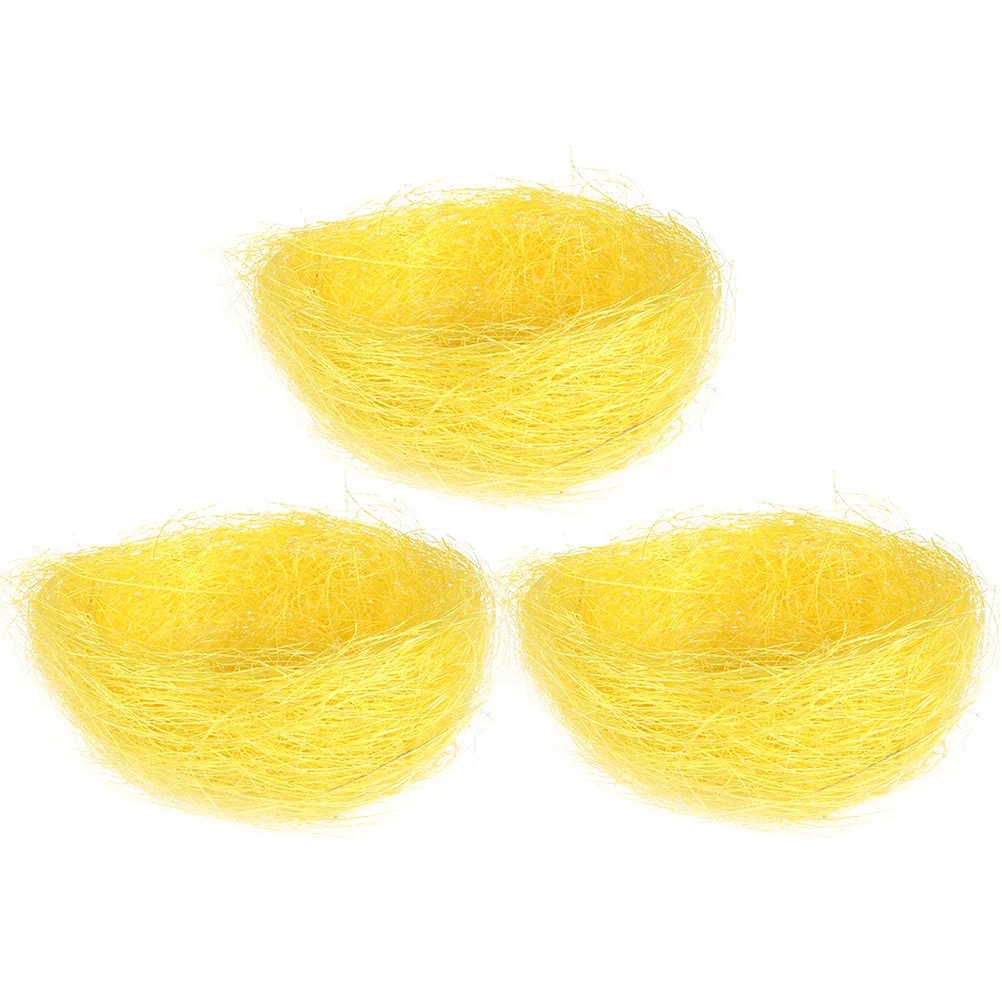 3Pcs Artificial Nest Easter Mini Colored Thread Bird Nests for Candies Eggs (Yellow) easter decor egg nest
3Pcs Artificial Nest Easter Mini Colored Thread Bird Nests for Candies Eggs (Yellow) easter decor egg nest
