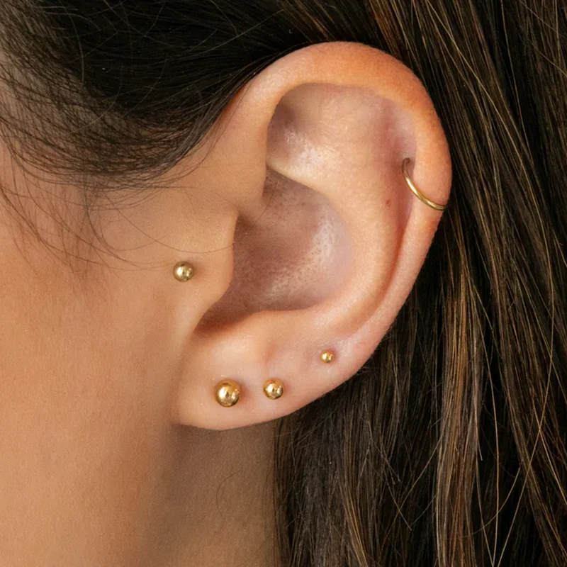 3 Pair Tiny Ball Stud Earrings 14K Gold Filled Earring Sets Minimalist Jewelry Ear Piercing Oorbellen Earrings For Women Gifts
3 Pair Tiny Ball Stud Earrings 14K Gold Filled Earring Sets Minimalist Jewelry Ear Piercing Oorbellen Earrings For Women Gifts