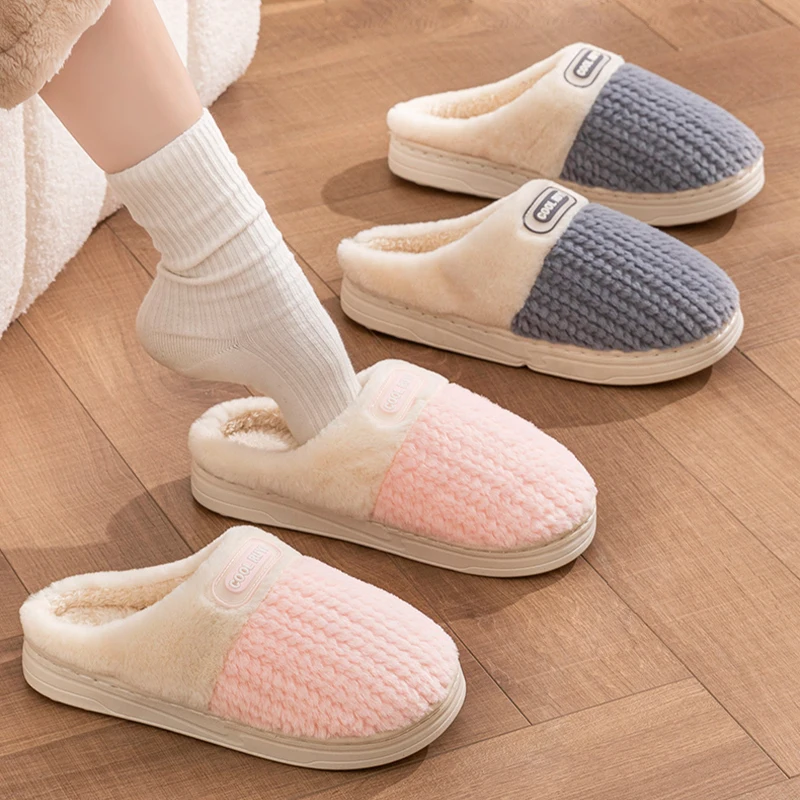 Unisex Winter Home Slippers Warm Fleece Lined Knitted Indoor Shoes Comfortable Anti-Slip House Slippers for Couple Multi-Color
Unisex Winter Home Slippers Warm Fleece Lined Knitted Indoor Shoes Comfortable Anti-Slip House Slippers for Couple Multi-Color