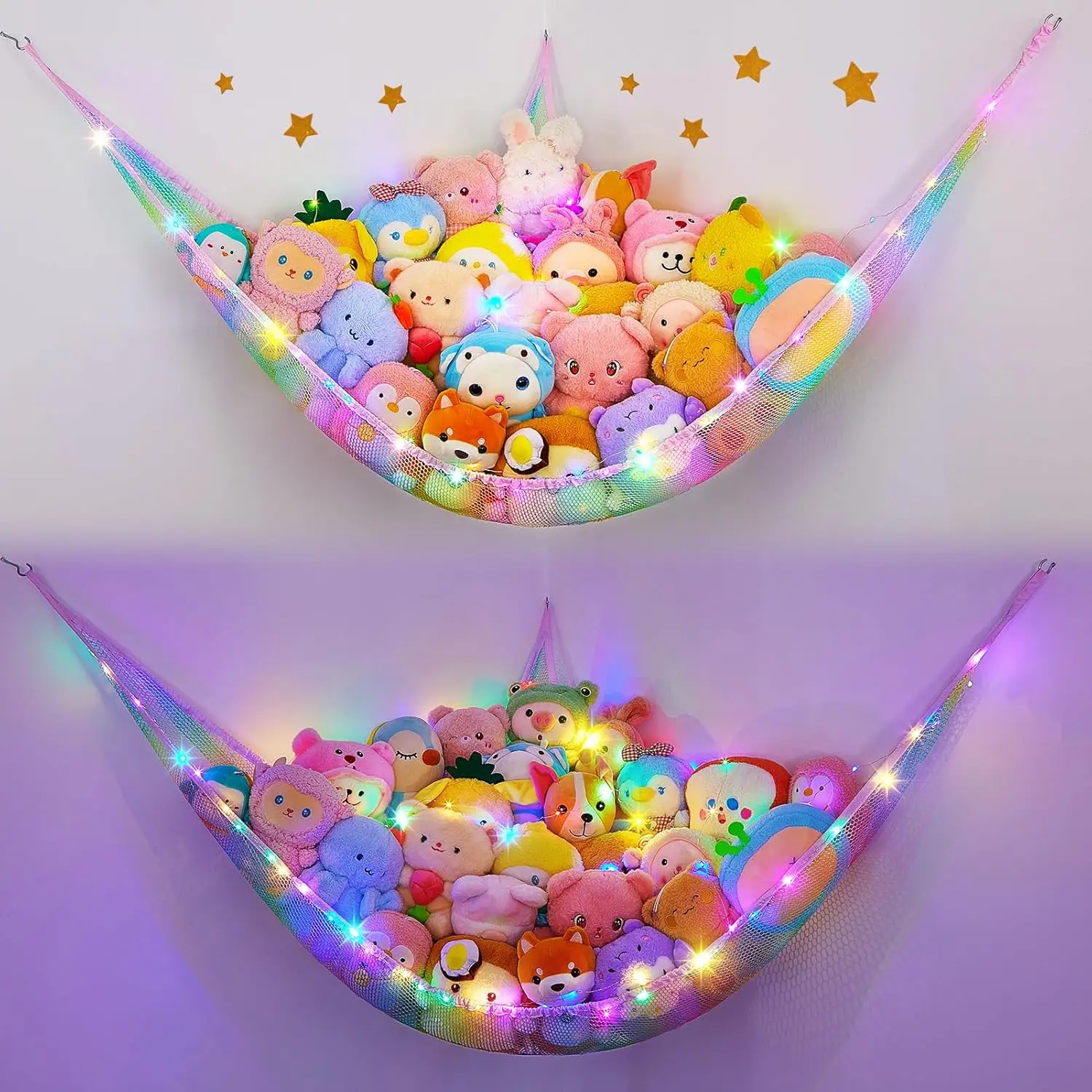 Stuffed Animal Net Hammo Kids Toy Storage With Led Light Plush Toy Organizer Corner Hanging Stuffed Animal Holder For Nursery
Stuffed Animal Net Hammo Kids Toy Storage With Led Light Plush Toy Organizer Corner Hanging Stuffed Animal Holder For Nursery