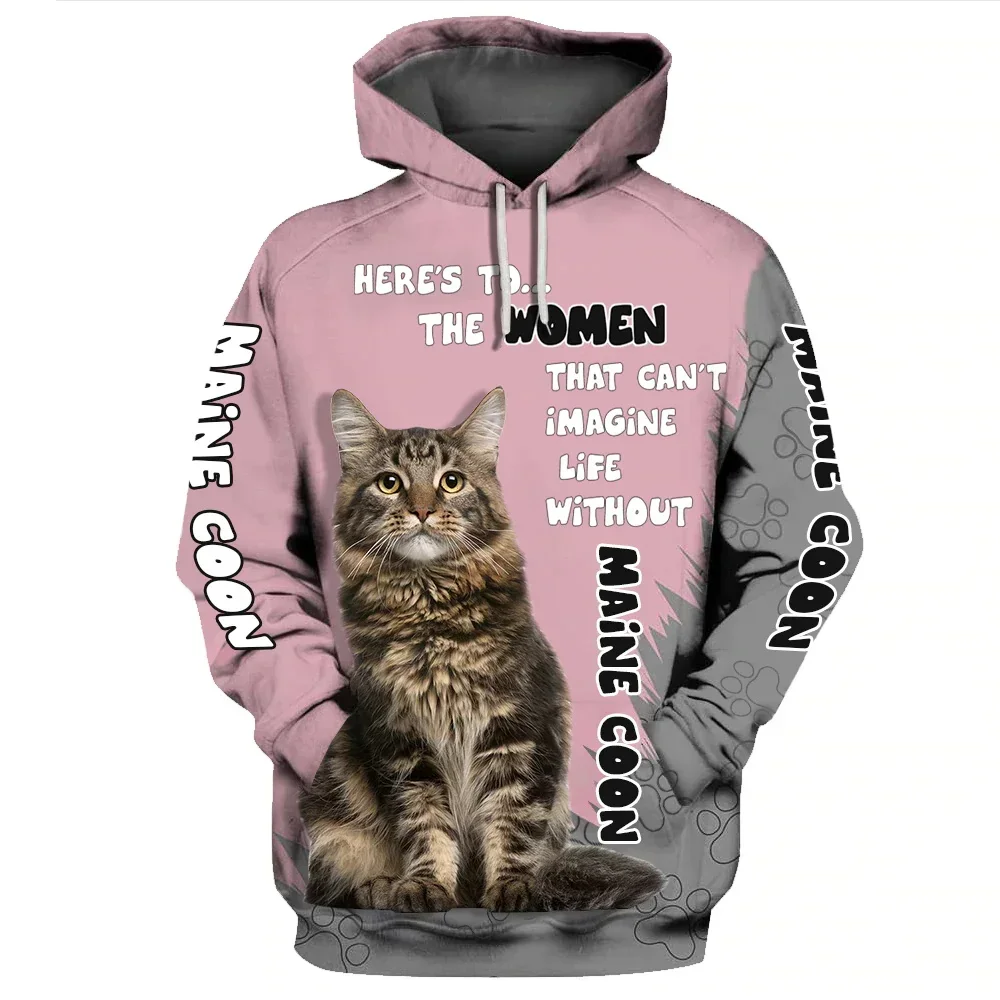 HX Animals Cat Hoodies Maine Coon 3D Graphic Animal Paws Art Paint Printed Sweatshirts Fashion Pullovers Women Sportswear
HX Animals Cat Hoodies Maine Coon 3D Graphic Animal Paws Art Paint Printed Sweatshirts Fashion Pullovers Women Sportswear