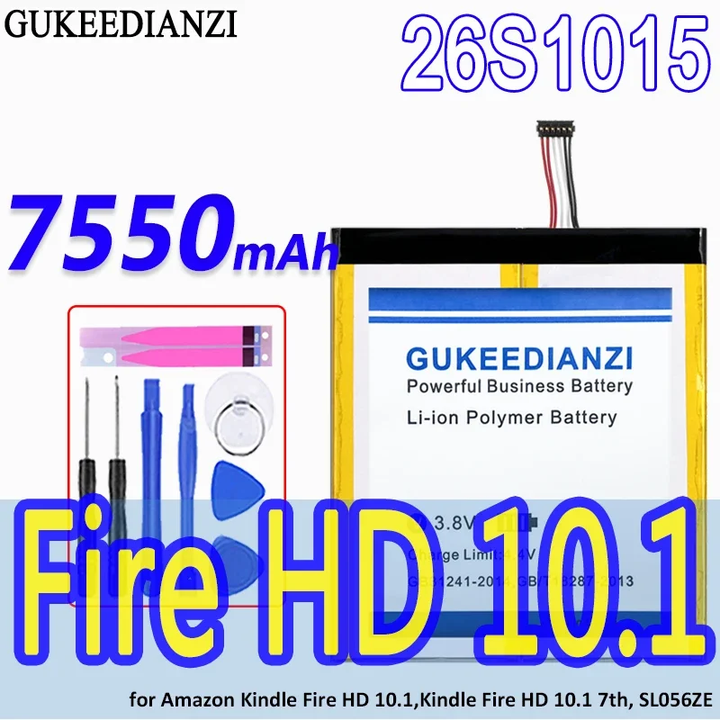 Tablet Battery 26S1015 Without Iron Sheet 7550mAh For Amazon Kindle Fire HD 10.1,Kindle Fire HD 10.1 7th, SL056ZE
Tablet Battery 26S1015 Without Iron Sheet 7550mAh For Amazon Kindle Fire HD 10.1,Kindle Fire HD 10.1 7th, SL056ZE