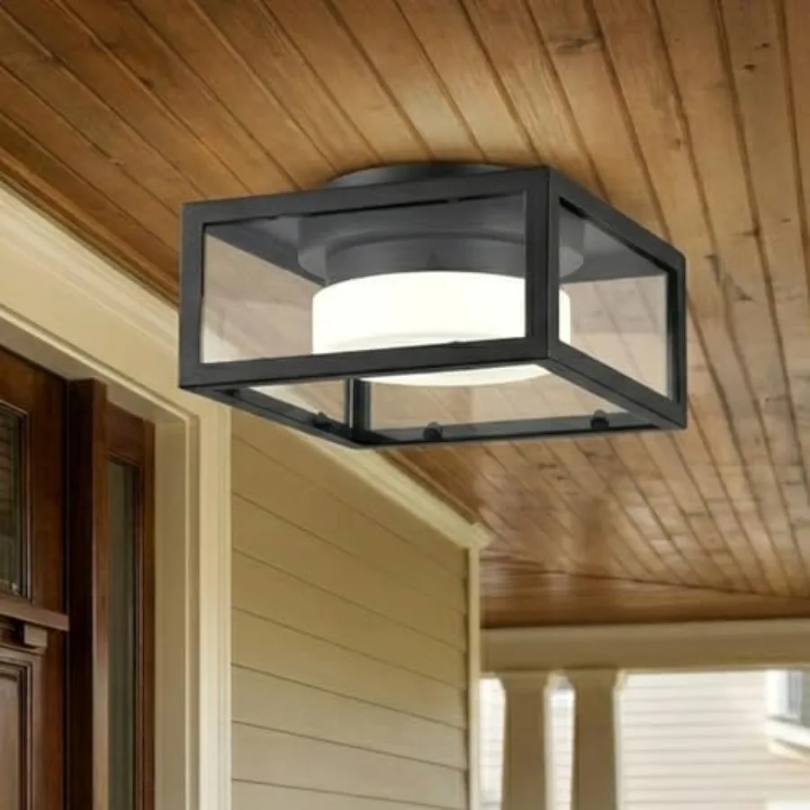 LED Square Flush Mount Ceiling Light 11.4" Black Farmhouse Outdoor Porch Light Ceiling Mount Integrated LED 4000K for Entryway
LED Square Flush Mount Ceiling Light 11.4" Black Farmhouse Outdoor Porch Light Ceiling Mount Integrated LED 4000K for Entryway