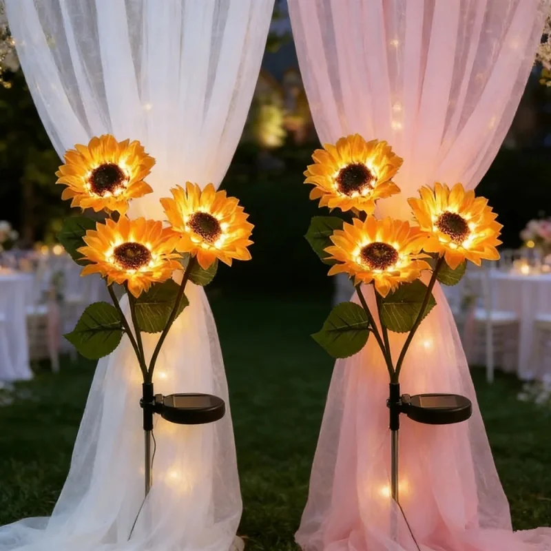Solar Powered Sunflower Light Outdoor Waterproof LED Ground Insert Lawn Lamp for Garden Lawn Courtyard Decoration Wedding Decor
Solar Powered Sunflower Light Outdoor Waterproof LED Ground Insert Lawn Lamp for Garden Lawn Courtyard Decoration Wedding Decor