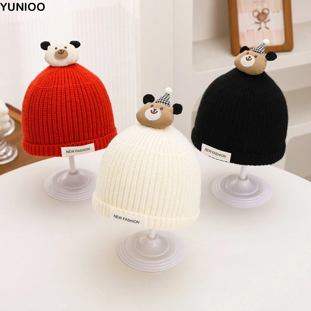 Cartoon Bear Winter Baby Crochet Hat Breathable Cold-Resistant Toddler's Plush Knitted Hat Windproof Solid Color
Cartoon Bear Winter Baby Crochet Hat Breathable Cold-Resistant Toddler's Plush Knitted Hat Windproof Solid Color