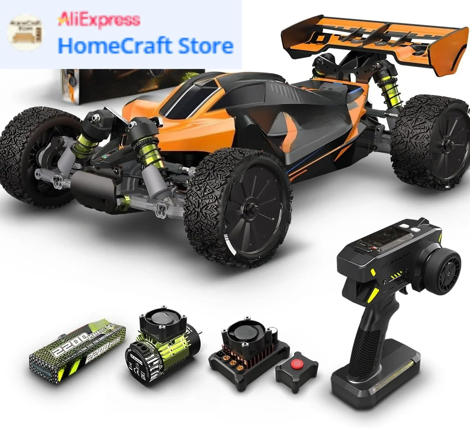 1:10 Brushless RC Cars for Adults, 40+ mph Top Speed, 4X4 Off-Road Buggy, RTR Oil Filled Shocks Remote Control Racing Car
1:10 Brushless RC Cars for Adults, 40+ mph Top Speed, 4X4 Off-Road Buggy, RTR Oil Filled Shocks Remote Control Racing Car