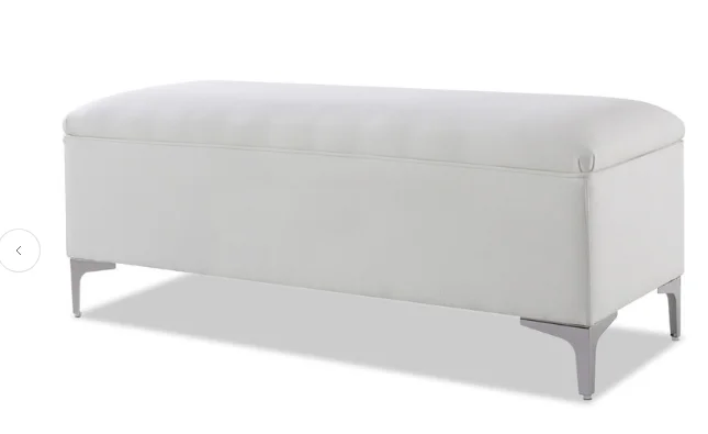 Madelyn 49" Modern Storage Bench, Bright White
Madelyn 49" Modern Storage Bench, Bright White