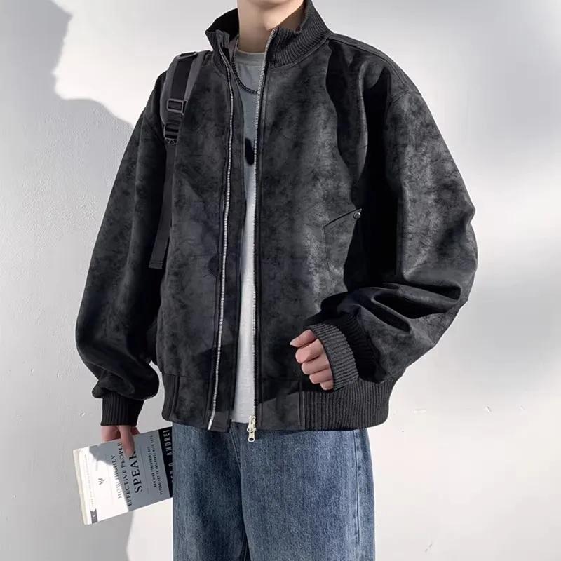 Мужская модная городская куртка из матовой искусственной кожи, весенняя, с длинными рукавами, на молнии, в бейсбольном стиле, мотоциклетная куртка-топ
Мужская модная городская куртка из матовой искусственной кожи, весенняя, с длинными рукавами, на молнии, в бейсбольном стиле, мотоциклетная куртка-топ