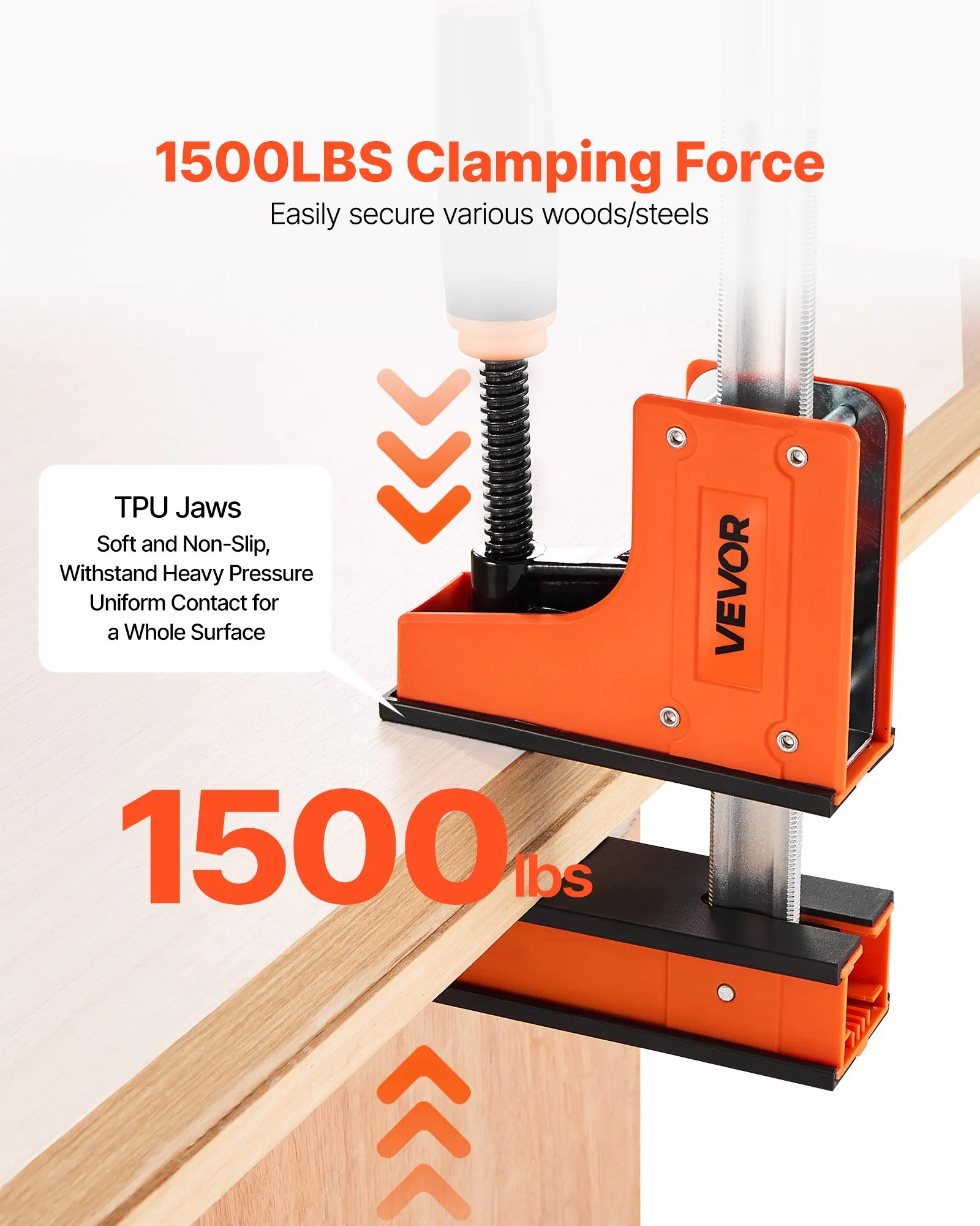 Bar Clamps For Woodworking, 2-Pack 30 Inch Parallel Clamp Set, F-Clamp With 1500 Lbs Load Limit, Even Pressure, High-strength
Bar Clamps For Woodworking, 2-Pack 30 Inch Parallel Clamp Set, F-Clamp With 1500 Lbs Load Limit, Even Pressure, High-strength