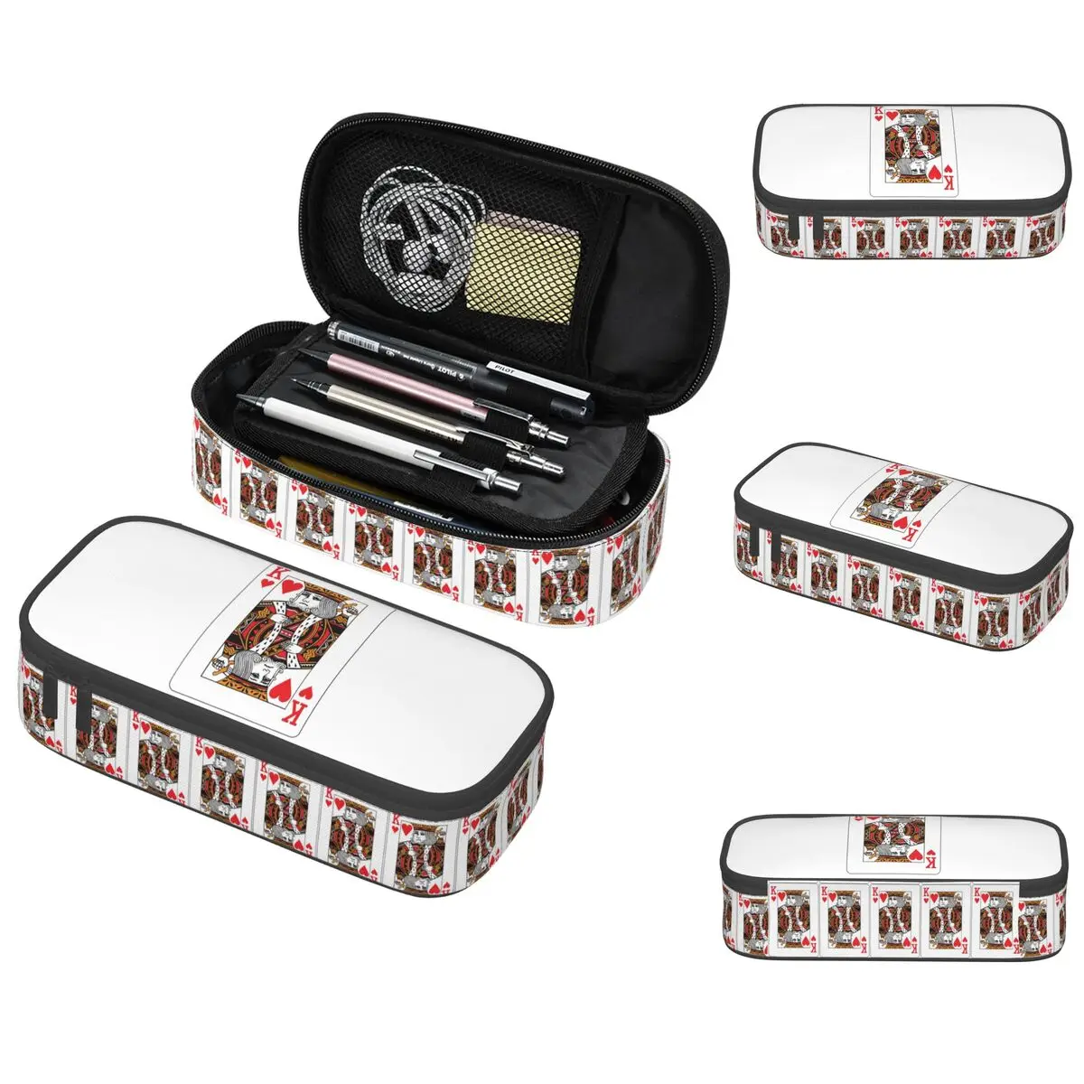 King Of Hearts Poker Playing Card Pencil Case for Boy Girl School Pen Box Pencil Bag Stationery Supplies Pen Holder Bag
King Of Hearts Poker Playing Card Pencil Case for Boy Girl School Pen Box Pencil Bag Stationery Supplies Pen Holder Bag