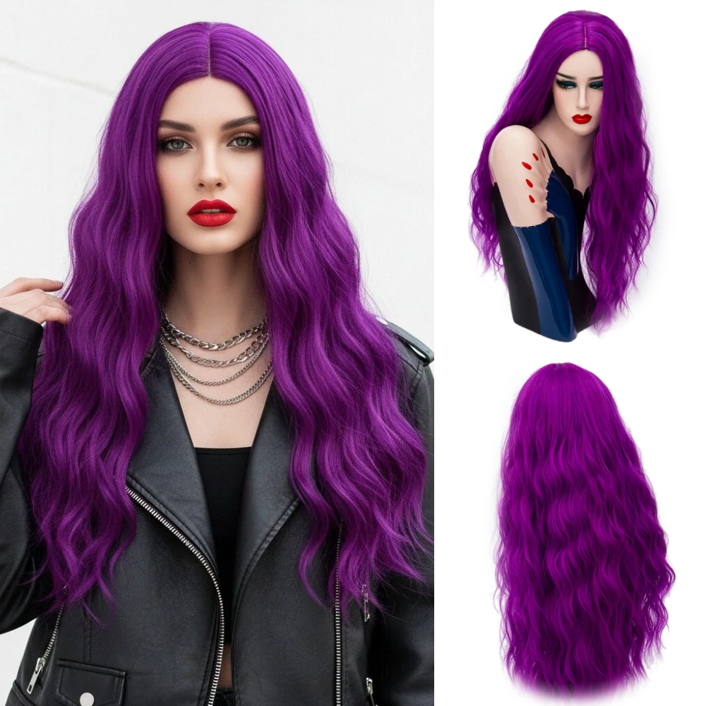 MSIWIGS Длинный волнистый парик с центральной разделимкой, фиолетовый, женский, синтетический, термостойкий, для косплея, Хэллоуина и повседневного гламурного образа
MSIWIGS Длинный волнистый парик с центральной разделимкой, фиолетовый, женский, синтетический, термостойкий, для косплея, Хэллоуина и повседневного гламурного образа