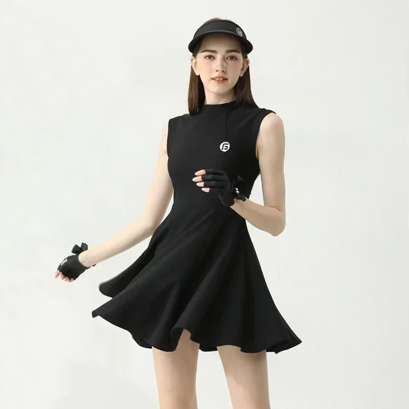 2024Golfist Golf Women's Tennis Dress Sleeveless T-shirt Dresses High-end Golf Clothing Ladies Big Ruffle Hem Skirt with Shorts
2024Golfist Golf Women's Tennis Dress Sleeveless T-shirt Dresses High-end Golf Clothing Ladies Big Ruffle Hem Skirt with Shorts