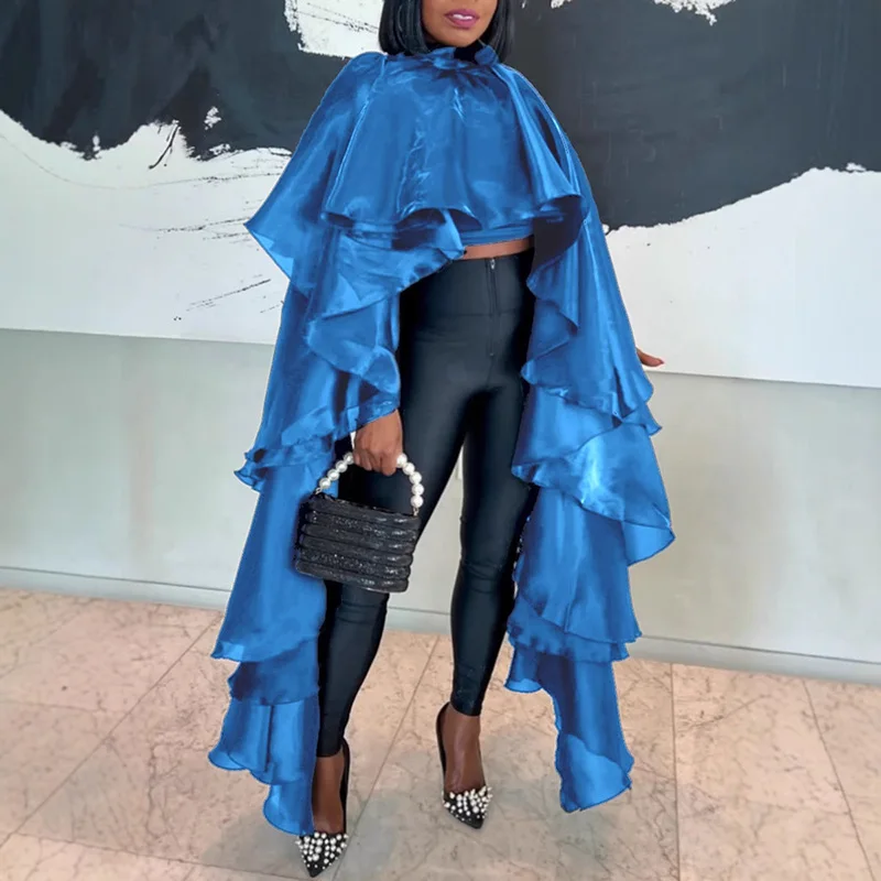 Show Style How Women Edge Lotus Cloak High Street однотонный пуловер с круглым вырезом для женщин яркие атласные красивые топы нестандартной формы
Show Style How Women Edge Lotus Cloak High Street однотонный пуловер с круглым вырезом для женщин яркие атласные красивые топы нестандартной формы