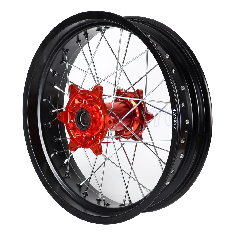 4.25*17" Supermotard Raer Wheel Orange Hub Rim For KTM SXF EXC-R XC-F SX EXC 300 450 125 250 350 530 2003-2017 2008 2007
4.25*17" Supermotard Raer Wheel Orange Hub Rim For KTM SXF EXC-R XC-F SX EXC 300 450 125 250 350 530 2003-2017 2008 2007