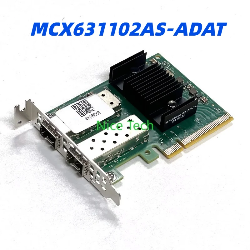 MCX631102AS-ADAT Ethernet 10/25Gb 2 Port SFP28 Adapter
MCX631102AS-ADAT Ethernet 10/25Gb 2 Port SFP28 Adapter