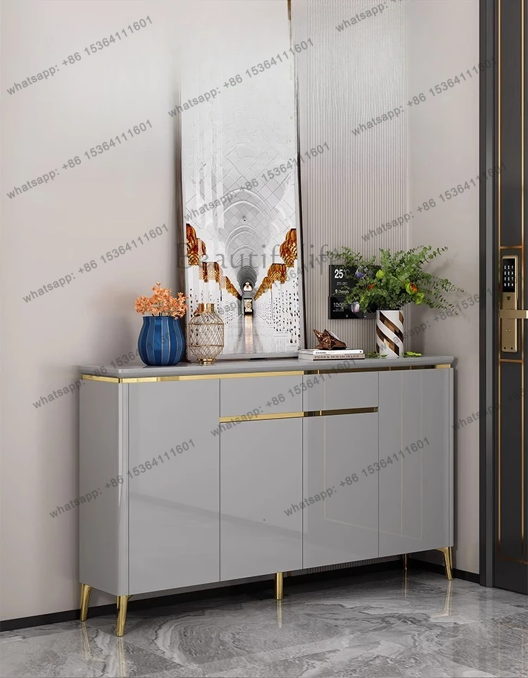 Paint porch cabinet Large capacity foyer partition storage locker at home door
Paint porch cabinet Large capacity foyer partition storage locker at home door