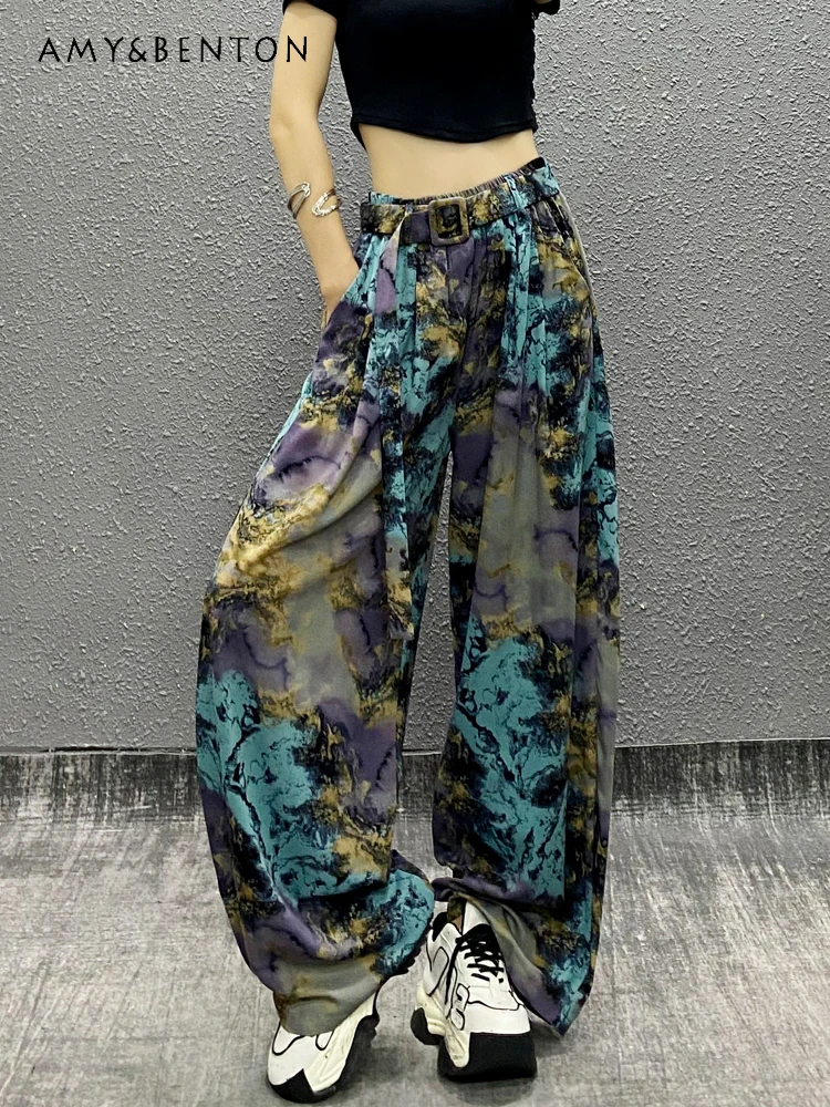 2025 Summer Women's New Fashionable Colorful Printed Design Wide-Leg Pants High Waist Loose Slimming Straight Casual Pants
2025 Summer Women's New Fashionable Colorful Printed Design Wide-Leg Pants High Waist Loose Slimming Straight Casual Pants