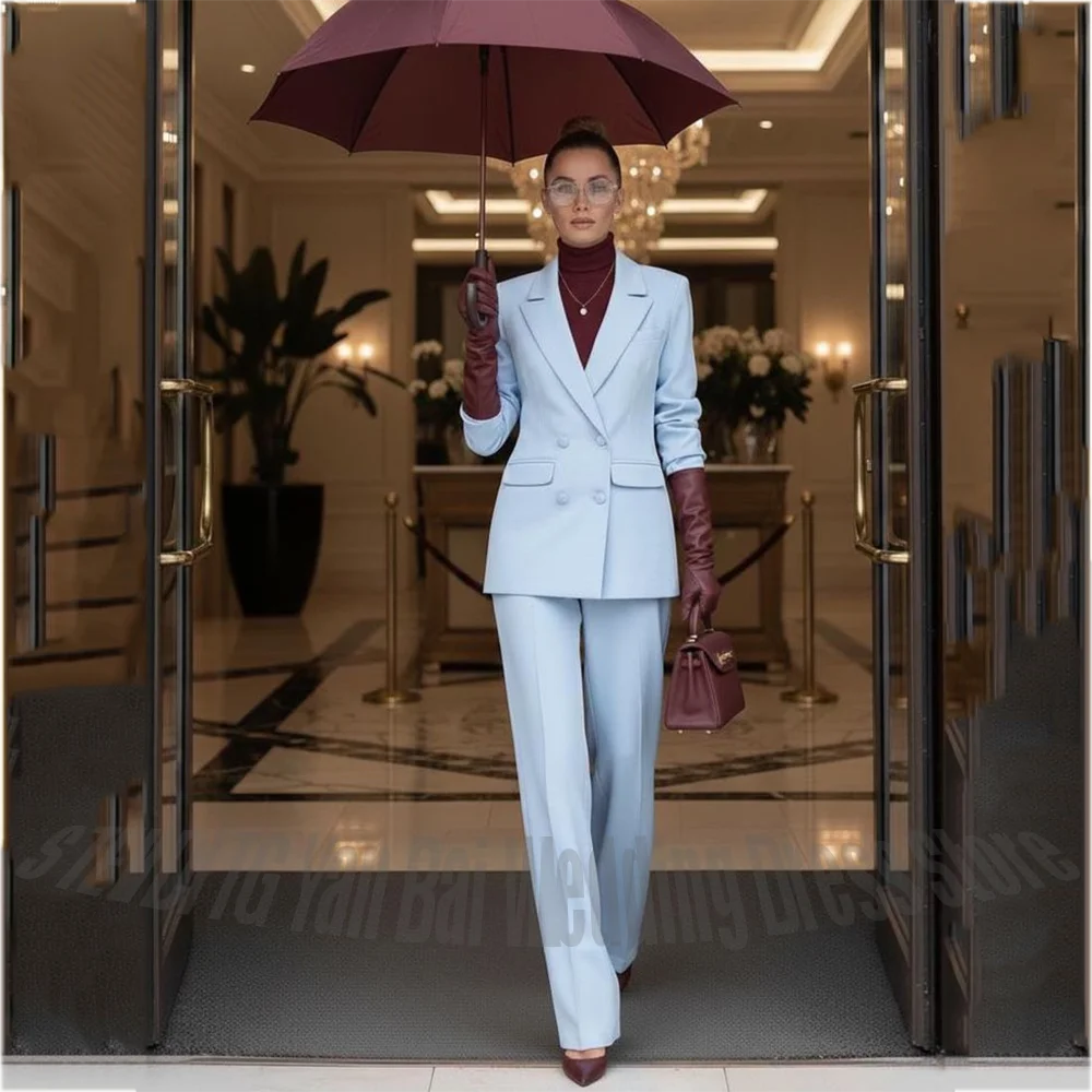 Elegant Double Breasted Blazer Pants Set Peak Lapel Tailored Women's Suit Straight Fit Business Lady Formal Outfit Customized
Elegant Double Breasted Blazer Pants Set Peak Lapel Tailored Women's Suit Straight Fit Business Lady Formal Outfit Customized