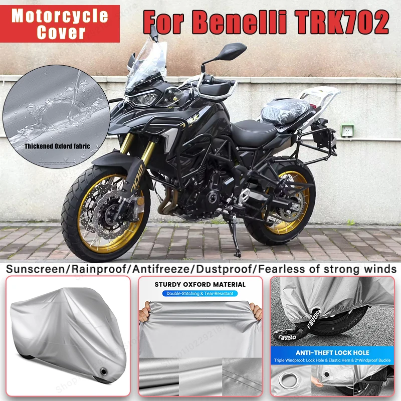 For Benelli TRK702 No Ear Motorcycle Cover - Outdoor Full Body Protection, Waterproof Dustproof Heat-Resistant Moto Accessories
For Benelli TRK702 No Ear Motorcycle Cover - Outdoor Full Body Protection, Waterproof Dustproof Heat-Resistant Moto Accessories
