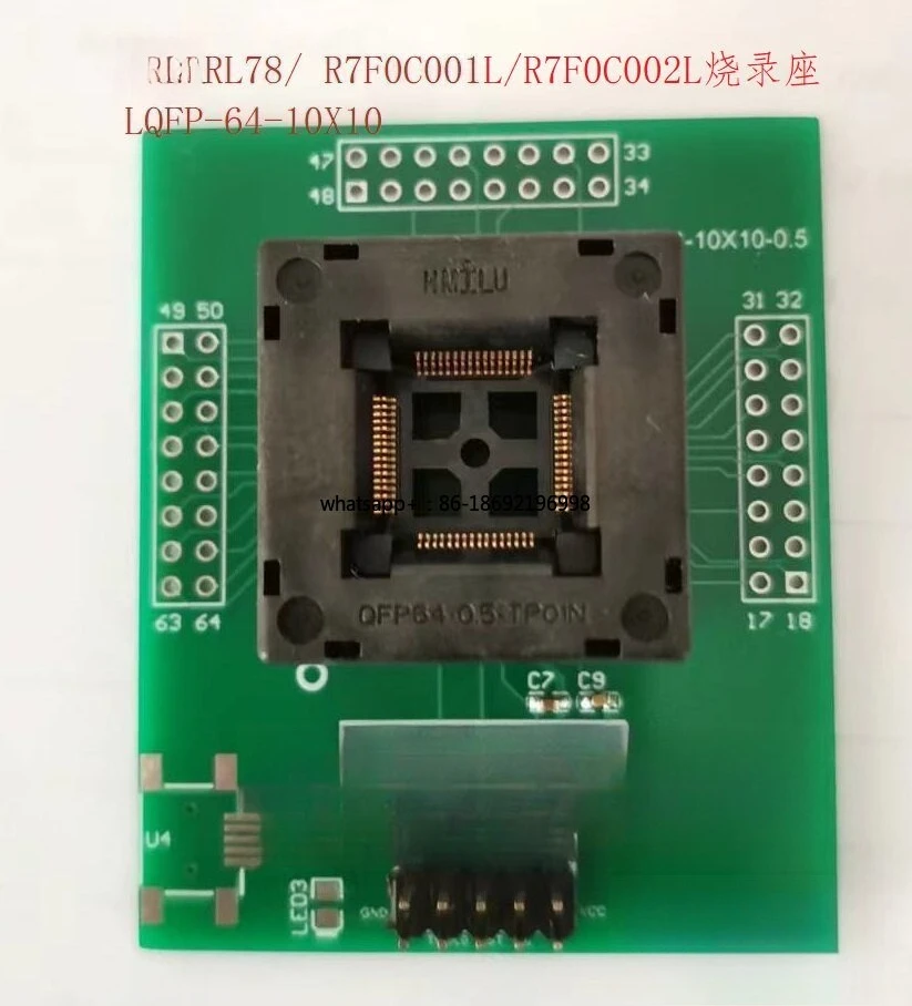 Отладочная плата RL78 R7F0C001/R7F0C002, тестовый адаптер для прошивки/программирования
Отладочная плата RL78 R7F0C001/R7F0C002, тестовый адаптер для прошивки/программирования