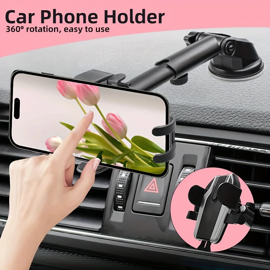 Auto Suction Cup Phone Holder Auto Locking Telescopic Phone Holder Dashboard Front Windscreen
Auto Suction Cup Phone Holder Auto Locking Telescopic Phone Holder Dashboard Front Windscreen