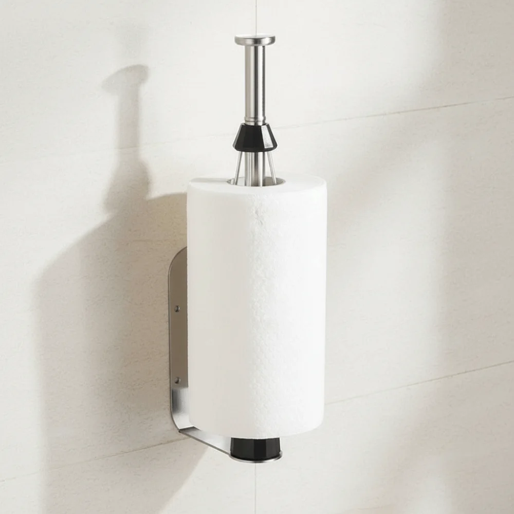 Stainless Steel Paper Towel Holder Adhesive Wall Mount Punch-Free Toilet Paper Holder Silver Black One-Handed Tear
Stainless Steel Paper Towel Holder Adhesive Wall Mount Punch-Free Toilet Paper Holder Silver Black One-Handed Tear