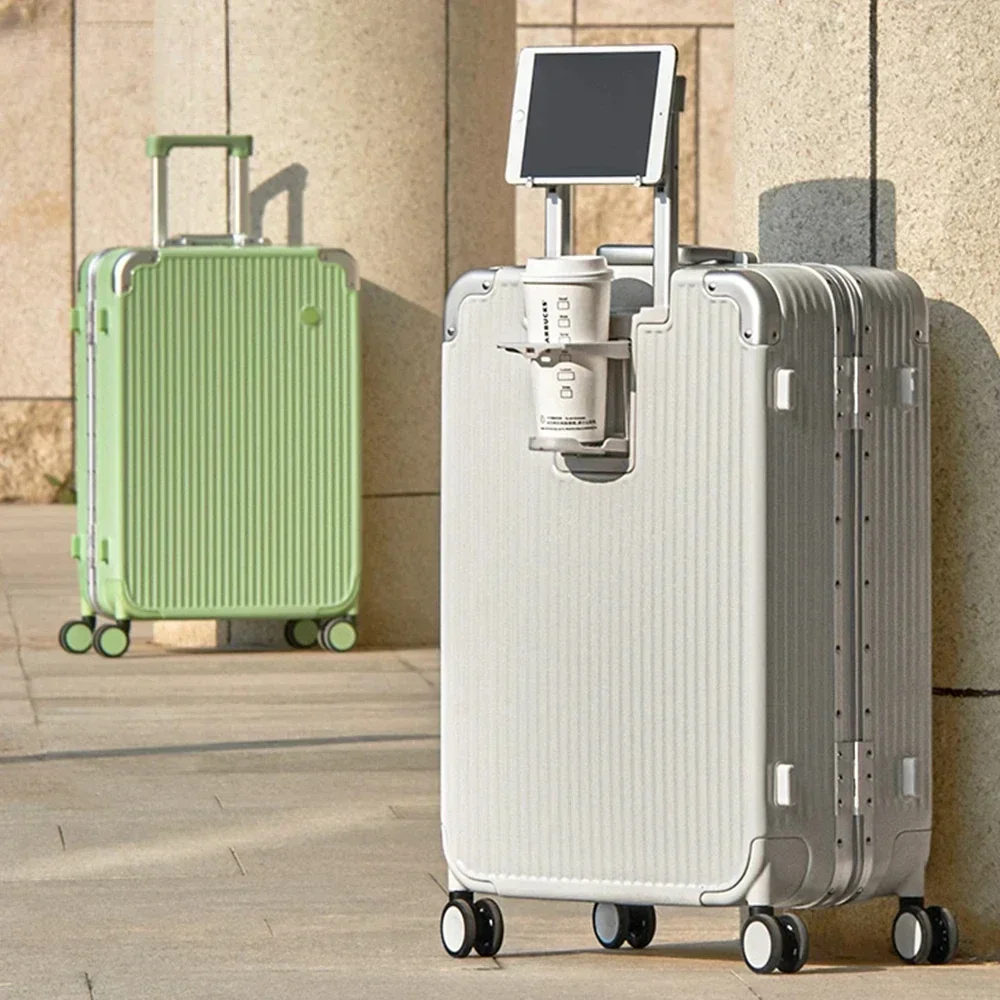 Travel Bags Aluminum Trolley Business Suitcases Laptop Maletas Smart Suitcase Luggage Sets
Travel Bags Aluminum Trolley Business Suitcases Laptop Maletas Smart Suitcase Luggage Sets