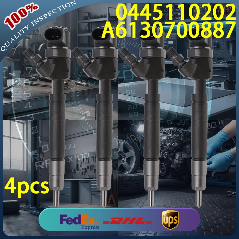 0445110202 Diesel Injector A6130700887 for Mercedes-Benz Vito ML270 99-03 Sprinter 00-06 OM611.980 Diesel Engine 4pcs
0445110202 Diesel Injector A6130700887 for Mercedes-Benz Vito ML270 99-03 Sprinter 00-06 OM611.980 Diesel Engine 4pcs