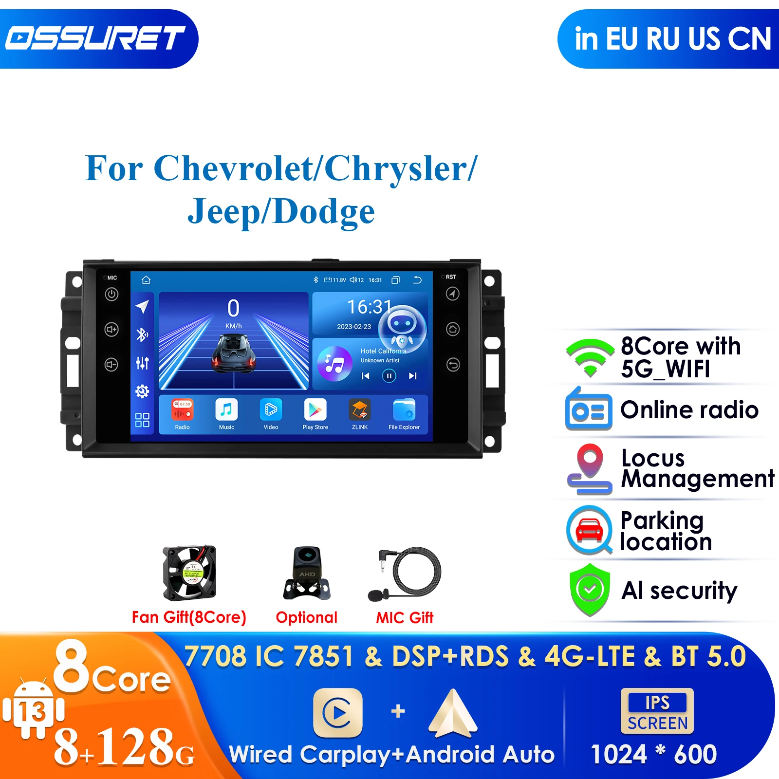 Carplay 4G Android Car Radio for Chevrolet Chrysler Sebring Aspen 300C Jeep Wrangler Commander Compass Patriot Liberty Dodge GPS
Carplay 4G Android Car Radio for Chevrolet Chrysler Sebring Aspen 300C Jeep Wrangler Commander Compass Patriot Liberty Dodge GPS