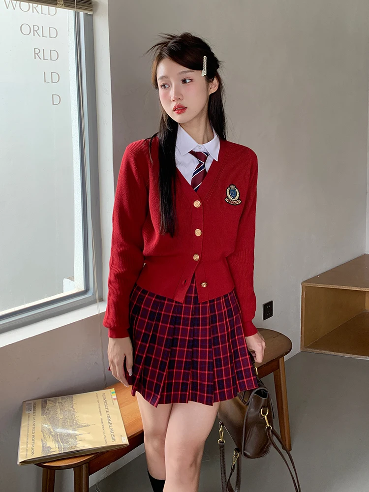 Red Knitted Sweater Top Women's Small Fragrance Style Inner Wear Spring Initial Tokyo Annual Record JK Long Sleeve V-Neck Swe...
Red Knitted Sweater Top Women's Small Fragrance Style Inner Wear Spring Initial Tokyo Annual Record JK Long Sleeve V-Neck Swe...