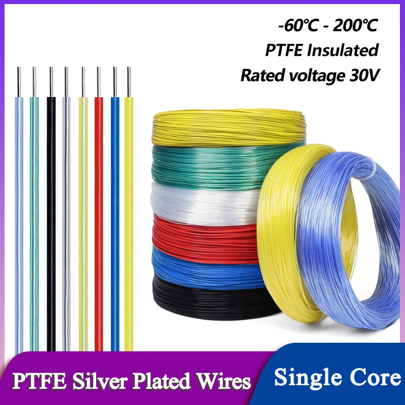 20-30AWG Single Core PTFE Wire Silver Plated FEP Insulation Cable High Purity OFC Copper Wire HiFi Audio Speaker Headphone Line
20-30AWG Single Core PTFE Wire Silver Plated FEP Insulation Cable High Purity OFC Copper Wire HiFi Audio Speaker Headphone Line