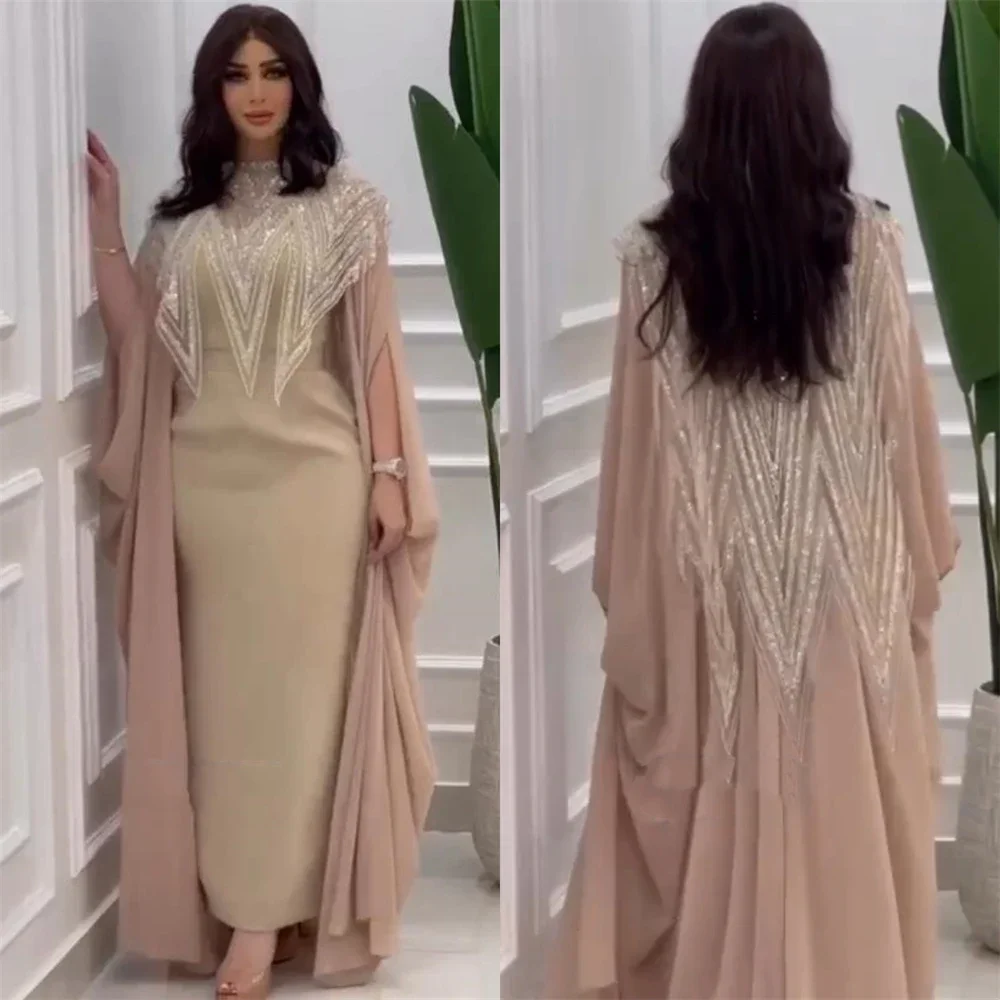 Customized Classical Exquisite High Collar Sheath Celebrity Sequin Draped Chiffon Occasion Evening Gown Vestidos De G
Customized Classical Exquisite High Collar Sheath Celebrity Sequin Draped Chiffon Occasion Evening Gown Vestidos De G
