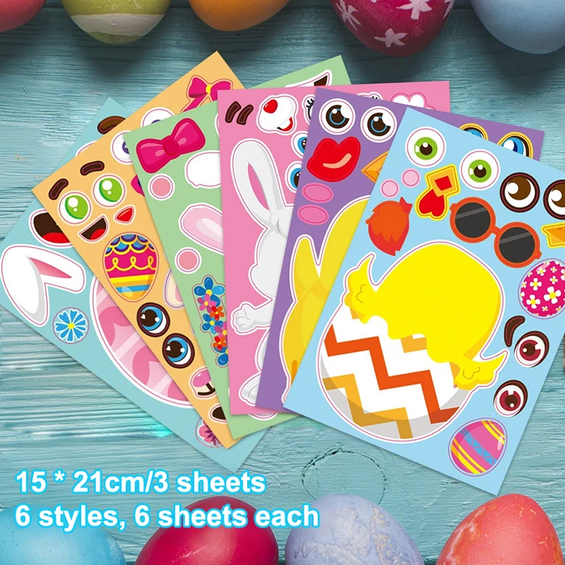 12Sheets Easter Puzzle Stickers Rabbit Eggs DIY Assemble Decals 2025 Easter Party Kids Birthday Gift Game Jigsaw Toys Stickers
12Sheets Easter Puzzle Stickers Rabbit Eggs DIY Assemble Decals 2025 Easter Party Kids Birthday Gift Game Jigsaw Toys Stickers