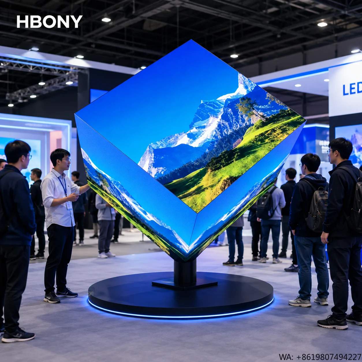 High Brightness P3 LED Cube Display Seamless 360 Degree Viewing Angle Magic Cube LED Screen for Mall Atrium Advertising Display
High Brightness P3 LED Cube Display Seamless 360 Degree Viewing Angle Magic Cube LED Screen for Mall Atrium Advertising Display