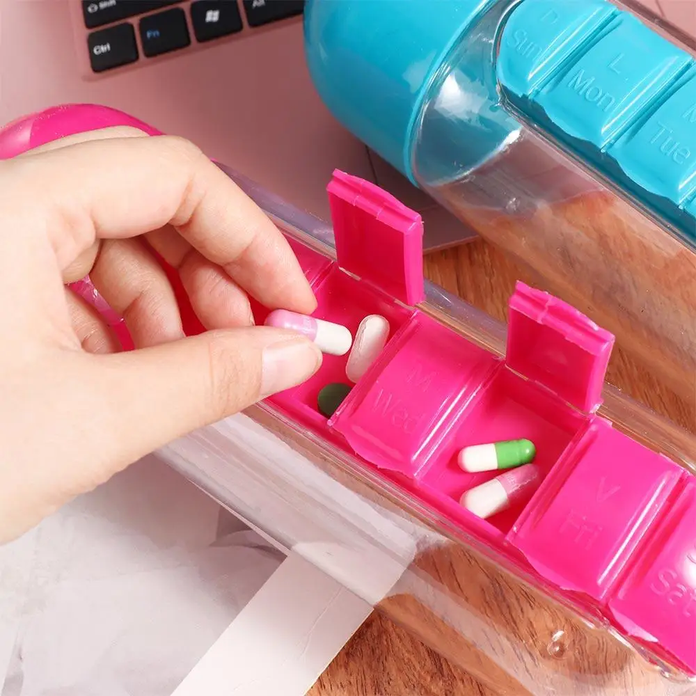 7 Grids Medicine Box Medicine Box Water Bottle Daily Pill Boxes Organizer Leak-Proof Pill Boxes Sports Water Bottle Plastic
7 Grids Medicine Box Medicine Box Water Bottle Daily Pill Boxes Organizer Leak-Proof Pill Boxes Sports Water Bottle Plastic