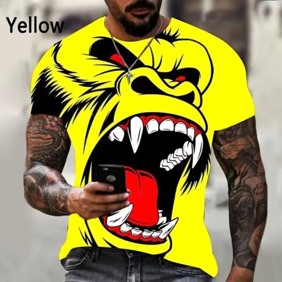 Summer cool and personalized 3D digital printed gorilla pattern customized round neck loose casual men's T-shirt for men
Summer cool and personalized 3D digital printed gorilla pattern customized round neck loose casual men's T-shirt for men