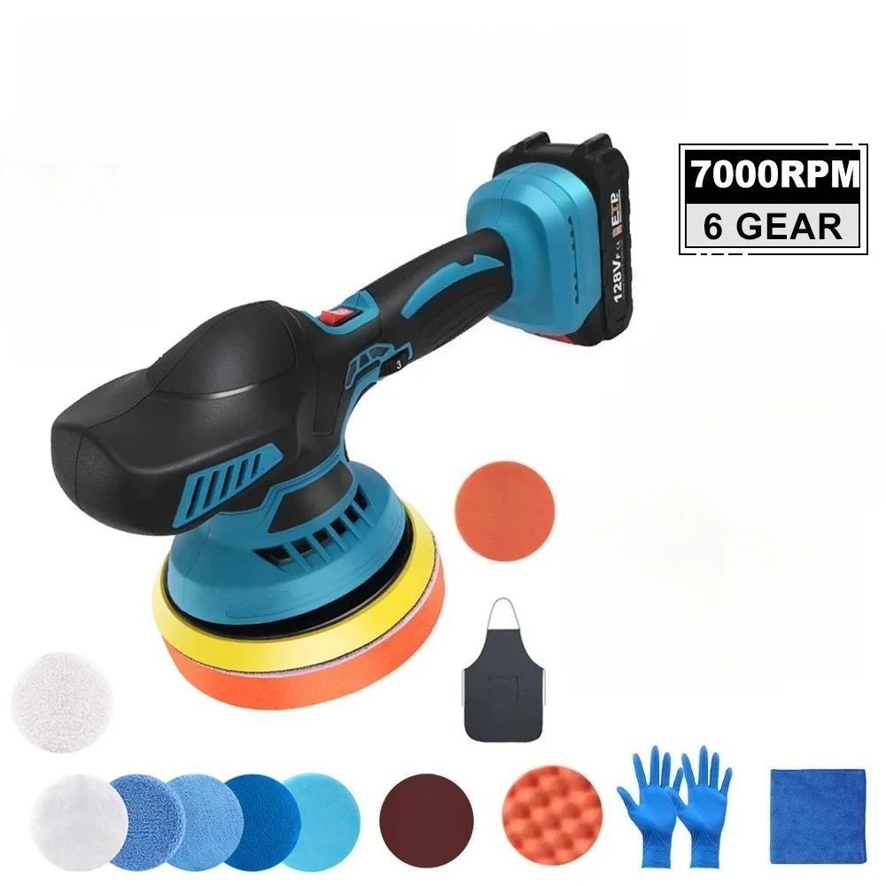 Cordless Car Polisher 6 Gear Electric Polisher 7000RPM Auto Car Waxing Polishing WaxerFor Makita 18v Battery for Car, Boat
Cordless Car Polisher 6 Gear Electric Polisher 7000RPM Auto Car Waxing Polishing WaxerFor Makita 18v Battery for Car, Boat