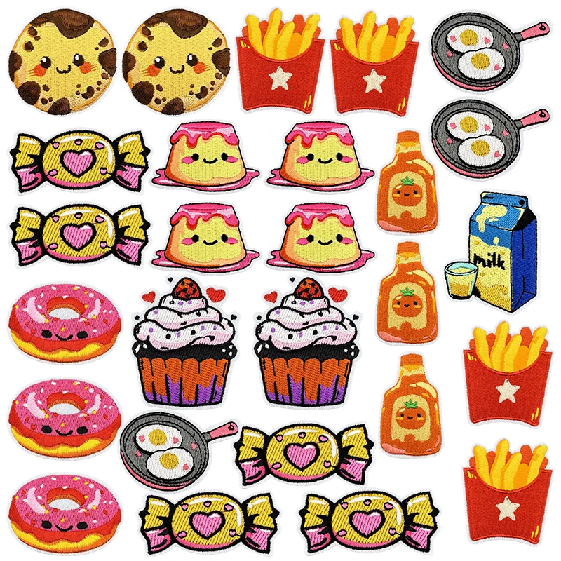 10PCS/Lot Sweet Cake Pudding Iron On Patch For Clothing thermoadhesive Patches Donut Embroidered Patch On T-shirt Hat DIY Logo
10PCS/Lot Sweet Cake Pudding Iron On Patch For Clothing thermoadhesive Patches Donut Embroidered Patch On T-shirt Hat DIY Logo
