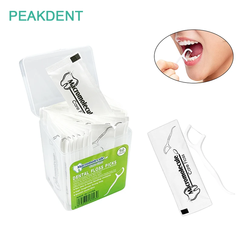 50Pcs/Box Individual Packing Disposable Dental Floss Sticks For Oral Hygiene Care Dental Floss Cleaning Interdental Brush
50Pcs/Box Individual Packing Disposable Dental Floss Sticks For Oral Hygiene Care Dental Floss Cleaning Interdental Brush