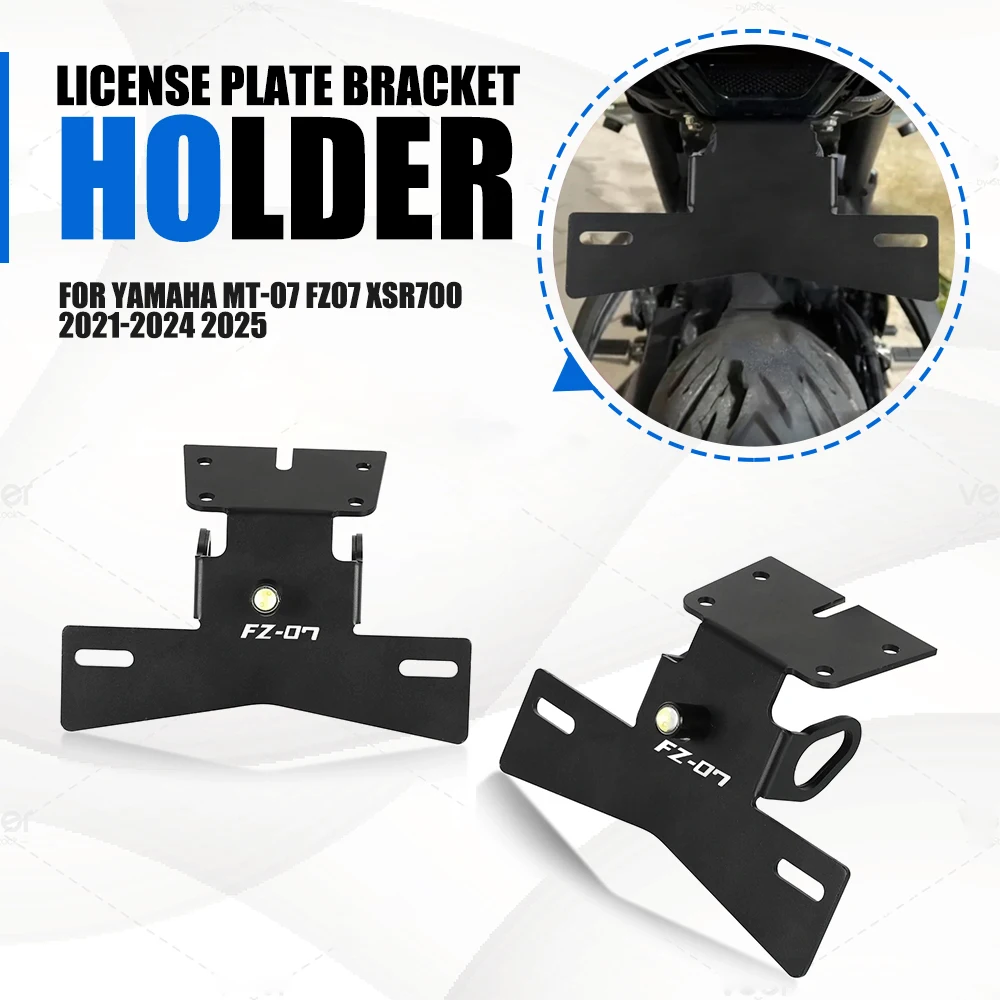 License Plate Holder Bracket Plate With LED Light For YAMAHA MT-07 MT07 FZ07 XSR700 2021-2024 2025 Tail Tidy Fender Eliminator
License Plate Holder Bracket Plate With LED Light For YAMAHA MT-07 MT07 FZ07 XSR700 2021-2024 2025 Tail Tidy Fender Eliminator
