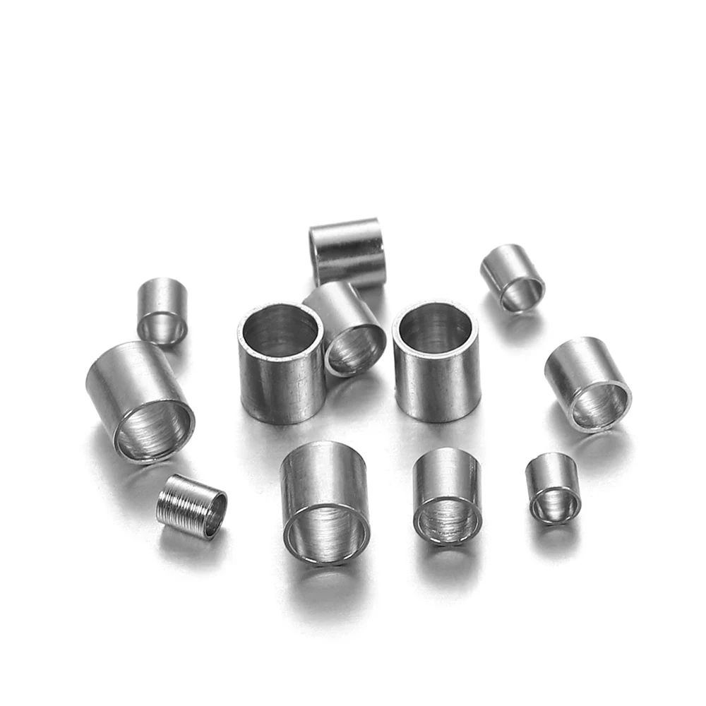 150Pcs/lot 1.5-2.5mm Stainless Steel Crimp End Beads Clasps Wire Stopper Spacer Connectors For DIY Jewelry Making Accessories
150Pcs/lot 1.5-2.5mm Stainless Steel Crimp End Beads Clasps Wire Stopper Spacer Connectors For DIY Jewelry Making Accessories
