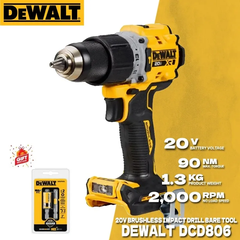 Аккумуляторная дрель-шуруповерт DEWALT DCD806B 20В, бесщеточная, литий-ионная, для быстрого сверления, компактная, электроинструмент DCD806
Аккумуляторная дрель-шуруповерт DEWALT DCD806B 20В, бесщеточная, литий-ионная, для быстрого сверления, компактная, электроинструмент DCD806