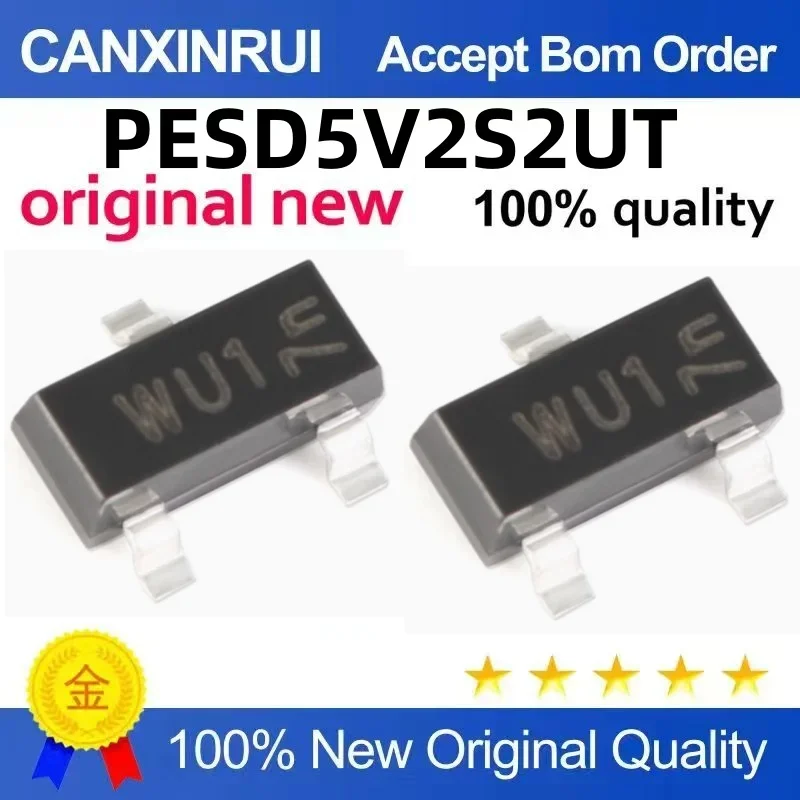 (5-100 pieces) Brand new original PESD5V2S2UT silk screen WU1 SOT23 5.2V PESD5V0U2BT SOT23
(5-100 pieces) Brand new original PESD5V2S2UT silk screen WU1 SOT23 5.2V PESD5V0U2BT SOT23