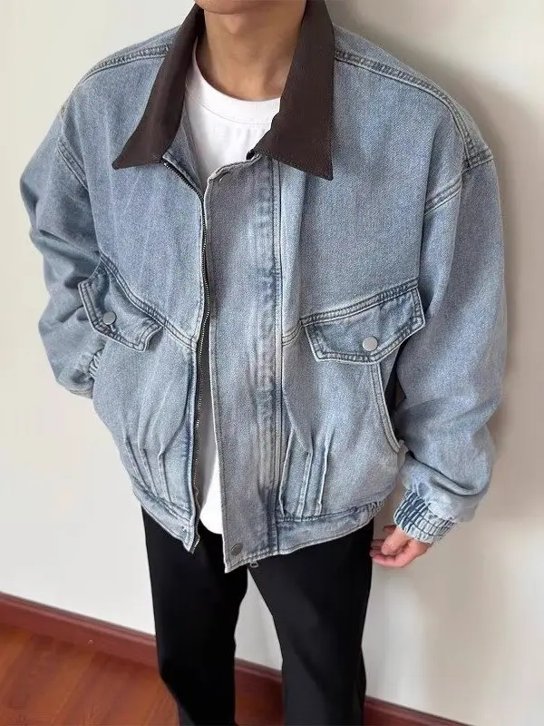 Американская ретро-джинсовая куртка с декоративной тесьмой, свободного кроя, в стиле Cleanfit Detroit, для пар, с длинными рукавами, на молнии
Американская ретро-джинсовая куртка с декоративной тесьмой, свободного кроя, в стиле Cleanfit Detroit, для пар, с длинными рукавами, на молнии