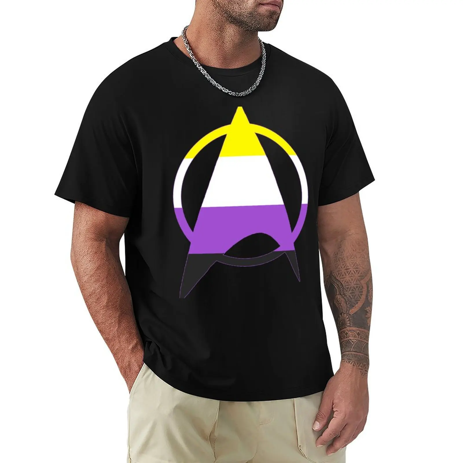 Non-Binary Starfleet Pride T-Shirt Sweat Absorbing Sports Tee Shirt
Non-Binary Starfleet Pride T-Shirt Sweat Absorbing Sports Tee Shirt