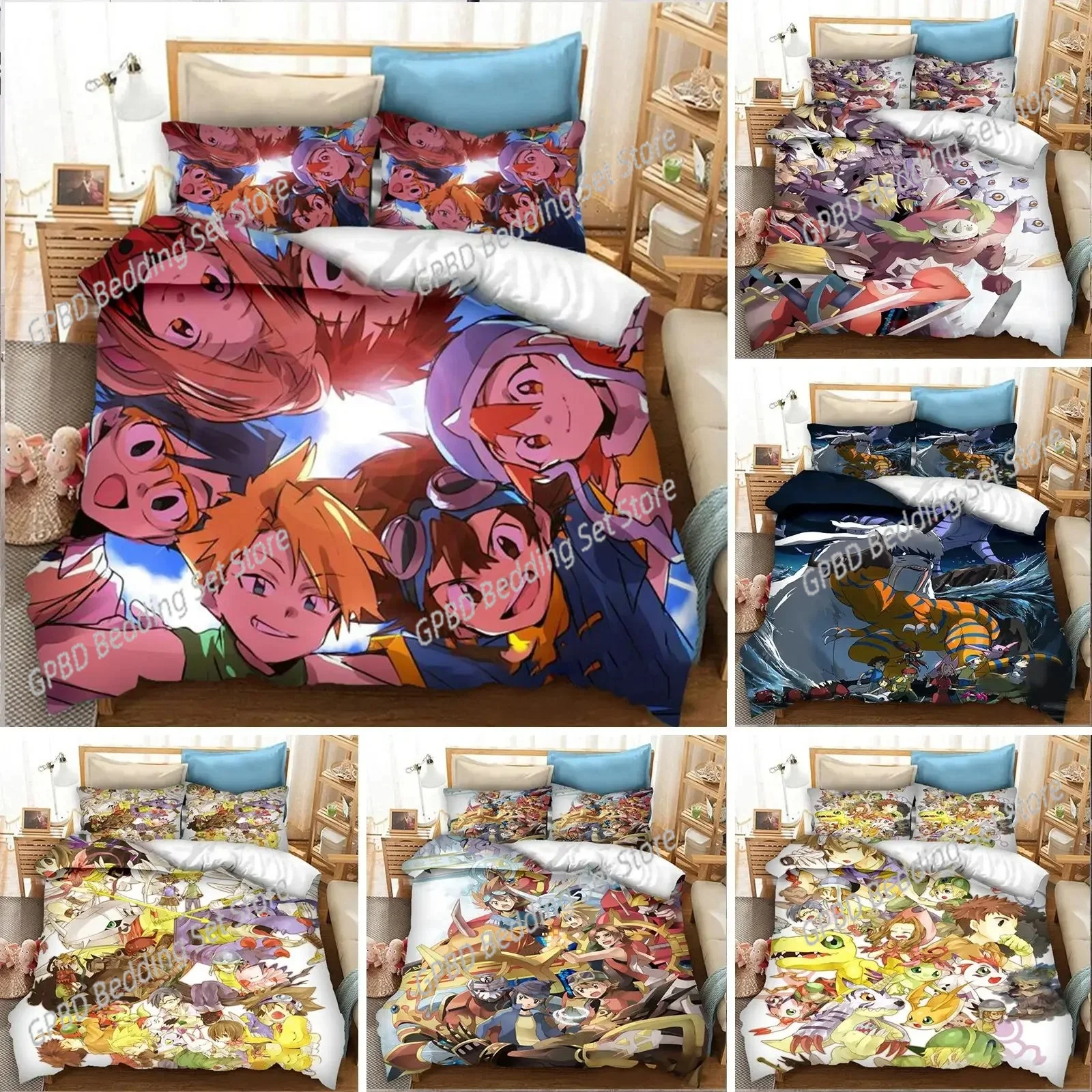 Anime Digimon Adventure Bedding Set Duvet Cover Bedroom Comforter Covers Single Twin King Size Quilt Cover Home Textile
Anime Digimon Adventure Bedding Set Duvet Cover Bedroom Comforter Covers Single Twin King Size Quilt Cover Home Textile