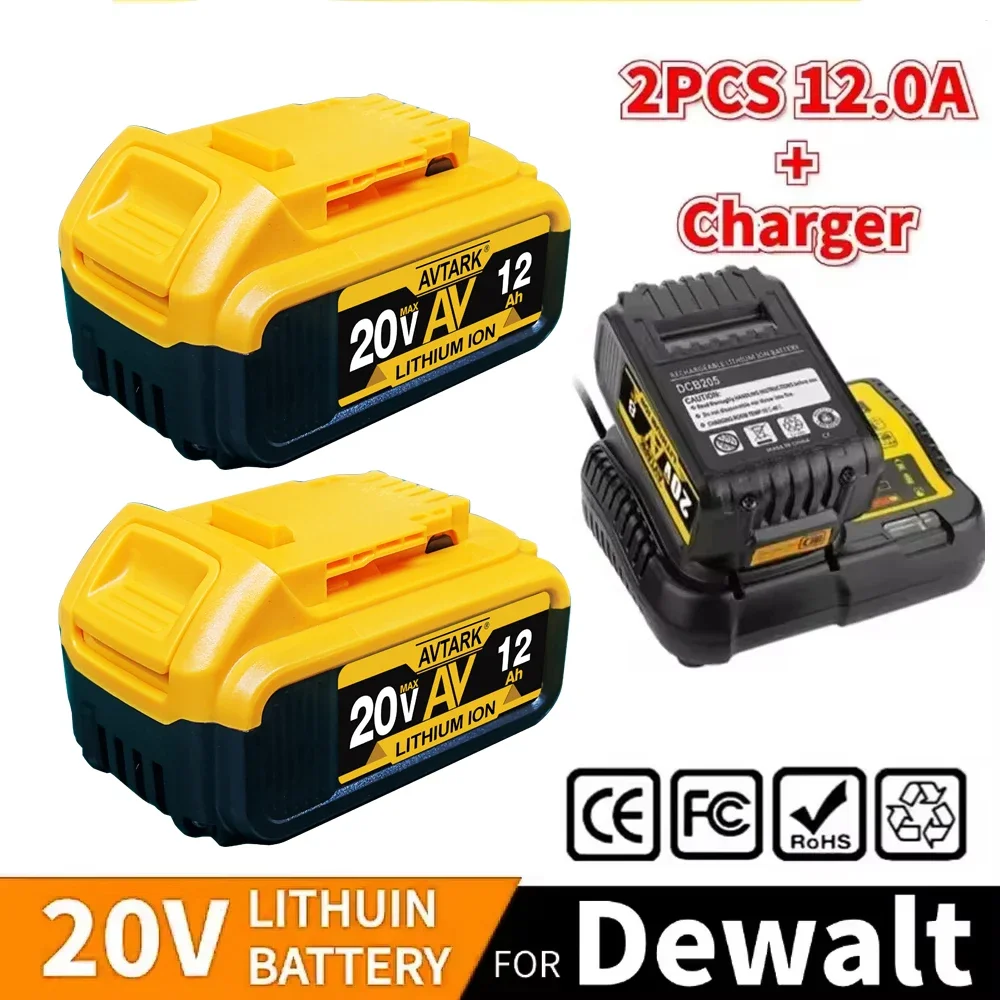 20V 12000mAh Battery for DeWalt Tools - DCB200, DCB206, DCB205, DCB204-2, DCB2001 - 12.0Ah Rechargeable Electric Tool Battery
20V 12000mAh Battery for DeWalt Tools - DCB200, DCB206, DCB205, DCB204-2, DCB2001 - 12.0Ah Rechargeable Electric Tool Battery