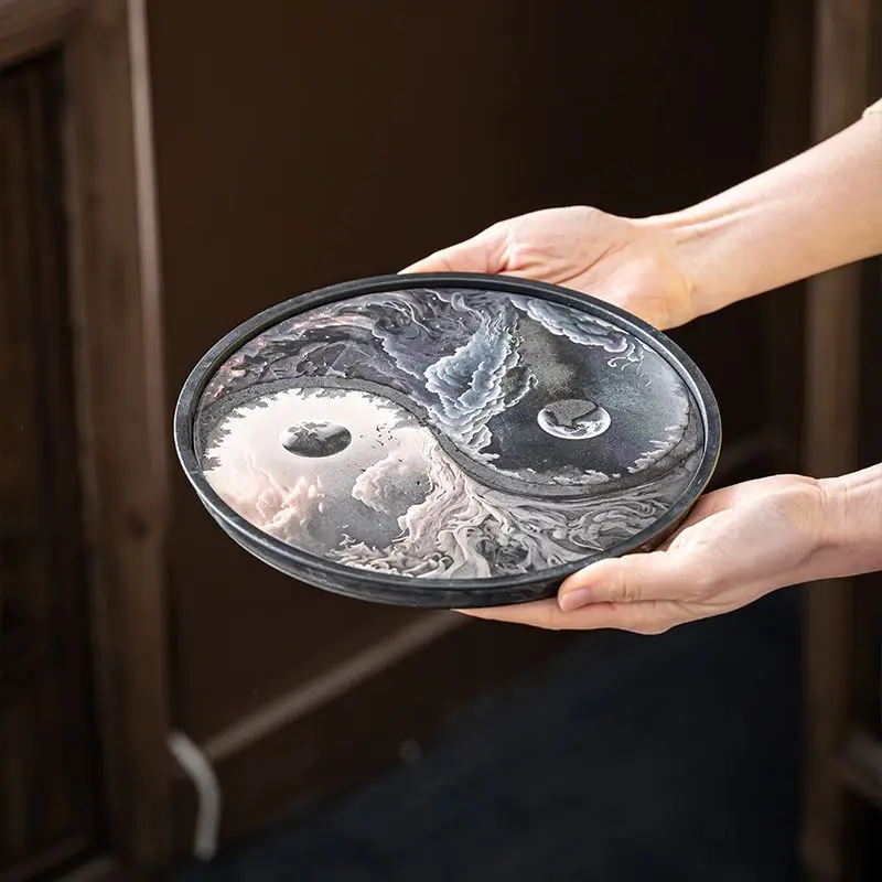 Dry bubble plate every year there are fish Tai Chi yin and yang absorbent ceramic tea tray tea table поднос зеркальный
Dry bubble plate every year there are fish Tai Chi yin and yang absorbent ceramic tea tray tea table поднос зеркальный