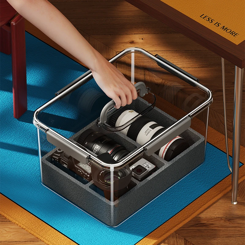 Moisture-proof Shockproof Various Sizes Available Transparent Handheld Multi-functional Camera Storage Box
Moisture-proof Shockproof Various Sizes Available Transparent Handheld Multi-functional Camera Storage Box